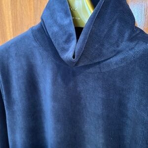 Spencer + Shaw Dress / Tunic - Petroleum Blue baby wale velvevelour (L, fits XL)
